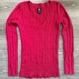 Vintage American Eagle cable knit sweater v neck y2k 2000s